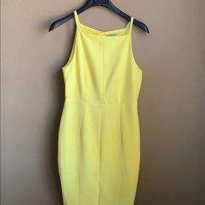 Yellow Pencil Skirt Dress